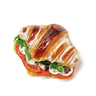 Croissant Queso Fresco, Tomate y Oreganos