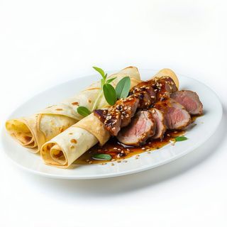 PATO ASADO CON CREPES