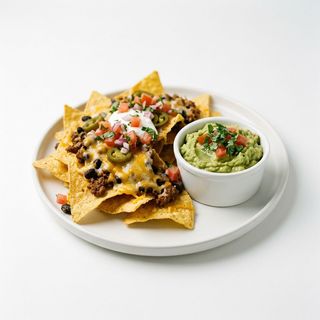 Nachos con guacamole