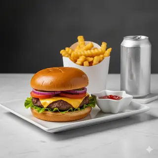 Menu hamburguesa de ternera