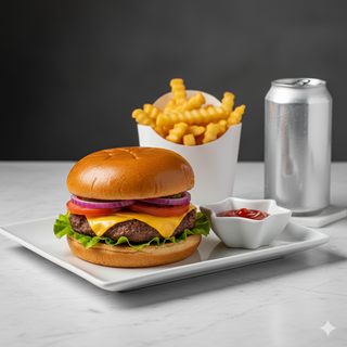 Menu hamburguesa de ternera