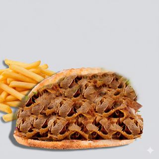 Menú kebab sólo carne