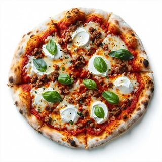 Burrata fondente e salsiccia