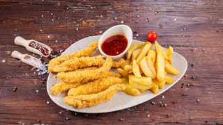 Crispy Kentucky crumbs cu cartofi