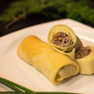 Блины с ветчиной и сыром