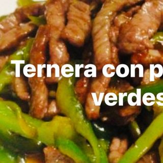 Ternera con pimientos verdes 