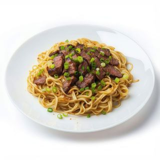 Fideos Salteados Con Carne