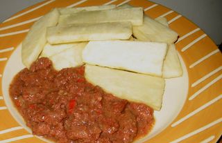 Boiled Yam With Beef