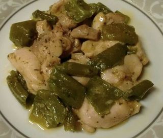 Pollo con pimiento verde