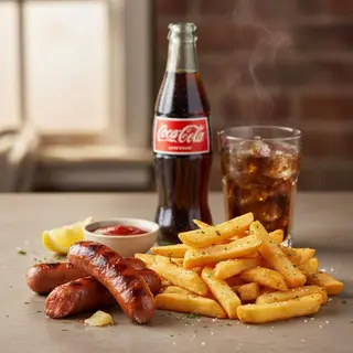 Chips sausage & Soda