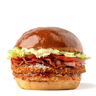 Бургер курячий з беконом та пармезаном