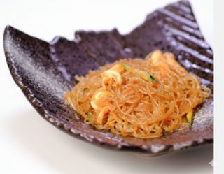 Spaghetti di soia con gamberi