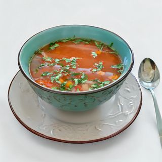 Ciorbă de văcuță cu ardei iute și smântână