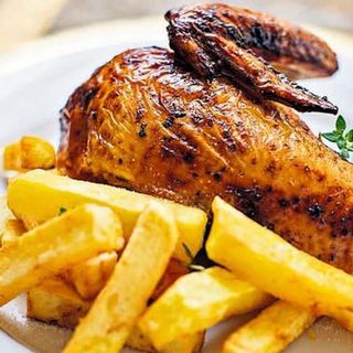 1/2 Pollo Con Patatas Fritas