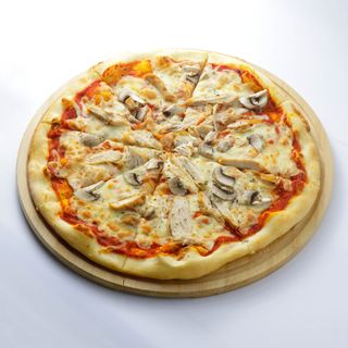 (пицца) Курица с грибами