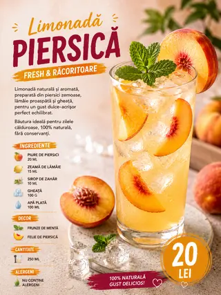 Limonada  Piersica 250ml
