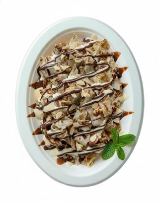 Блин с  сгущенным молоком и карамелью /Clătita сu lapte condensat și caramel