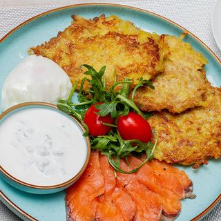 Драники с семгой