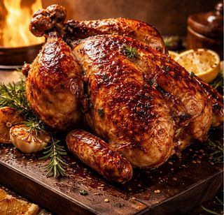 Pui întreg & garnitură