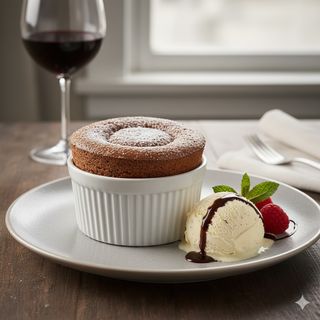 Шоколадово суфле със сладолед (150г)