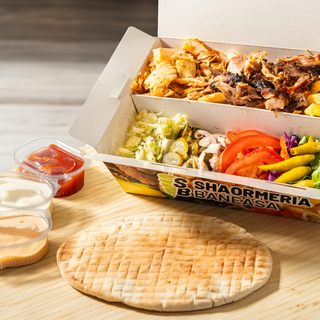 Shaorma farfurie mix (Pui-vita-curcan-oaie)