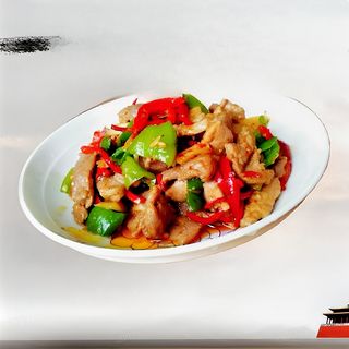 cerdo con salsa picante