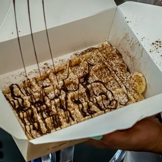 Waffle Simples com Nutella