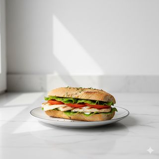 Bocadillo Pechuga, Lechuga, Tomate Y Queso