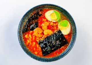 Рамен с креветками