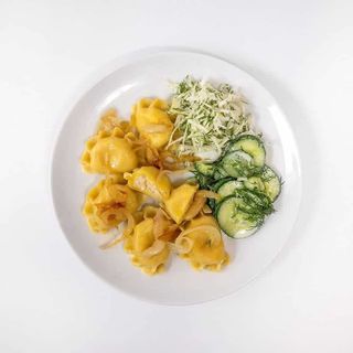 Pierogi Ukraińskie + zupa