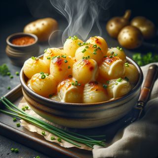 Бланширани картофи със сирене