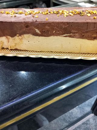 mattonella gianduia e pistacchio per 6/7 persone