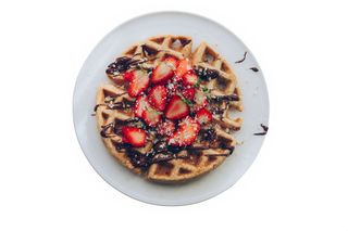 Gofre De Fresas Con Nutella