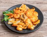 Gambas Con Champiñones