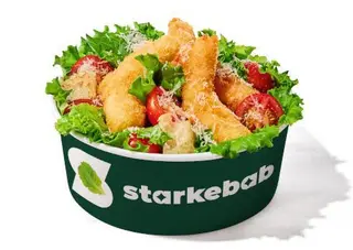 Салат Цезарь с креветками/ Salată Caesar cu creveți