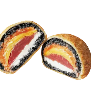 Black Hero burger losoś-tuna