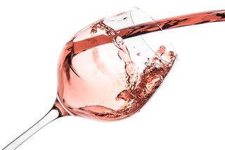 Calice di vino rosè Negromaro