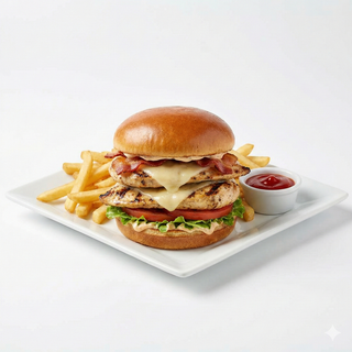 Hamburguesa De Doble Pollo