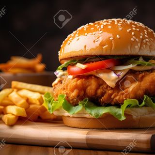 Hamburguesa de pollo completa