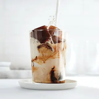 Home Brew Iced Coffee With Coffee Ice Cubes