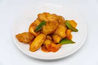 113 Pollo fritto in salsa agrodolce