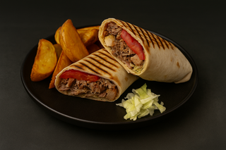 Soft Taco cu pulled pork si cartofi wedges 550g