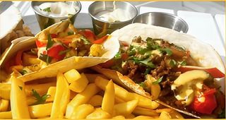 Tacos de pui și vită