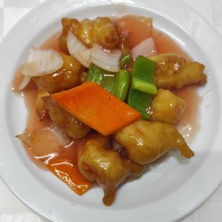 Gambas Con Salsa Agridulce