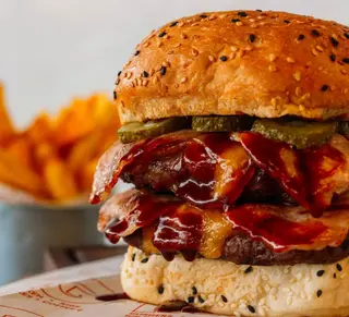 Double Bacon & Cheese Square Burger