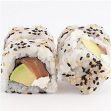 C. Salmón, queso y aguacate 8u.