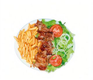 Menú plato con patatas