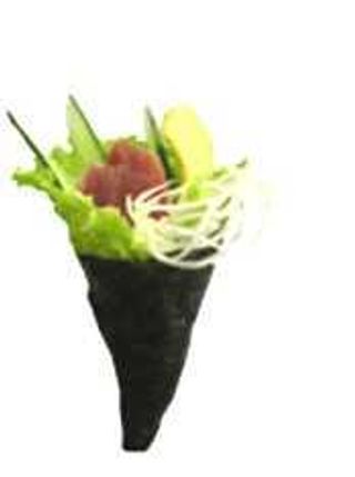 Gluten free - maguro temaki - 1 pezzo - tonno, lattuga, cetriolo