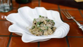 Eggplant with mayo sauce