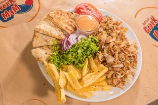 Gyros pui la farfurie